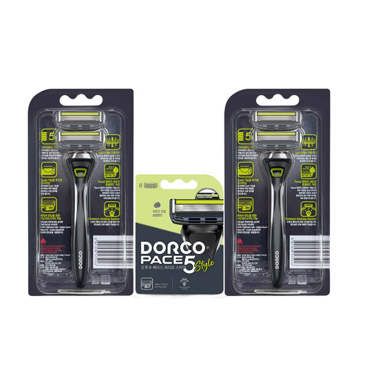 Dorco Pace 5 Style Razor Set 2 + 12 Blades